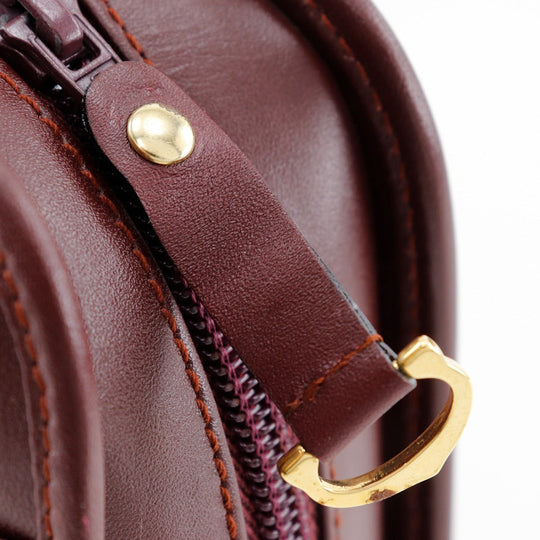 CARTIER Clutch bag Calfskin Bordeaux business bag Must Line unisex(Unisex) Used Authentic