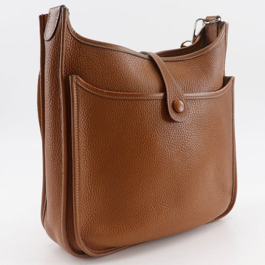 HERMES Shoulder Bag Taurillon Clemence Brown Evelyn Evelyn 2 MM