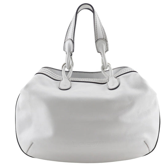 LOEWE Tote Bag leather White fiesta Women Used Authentic