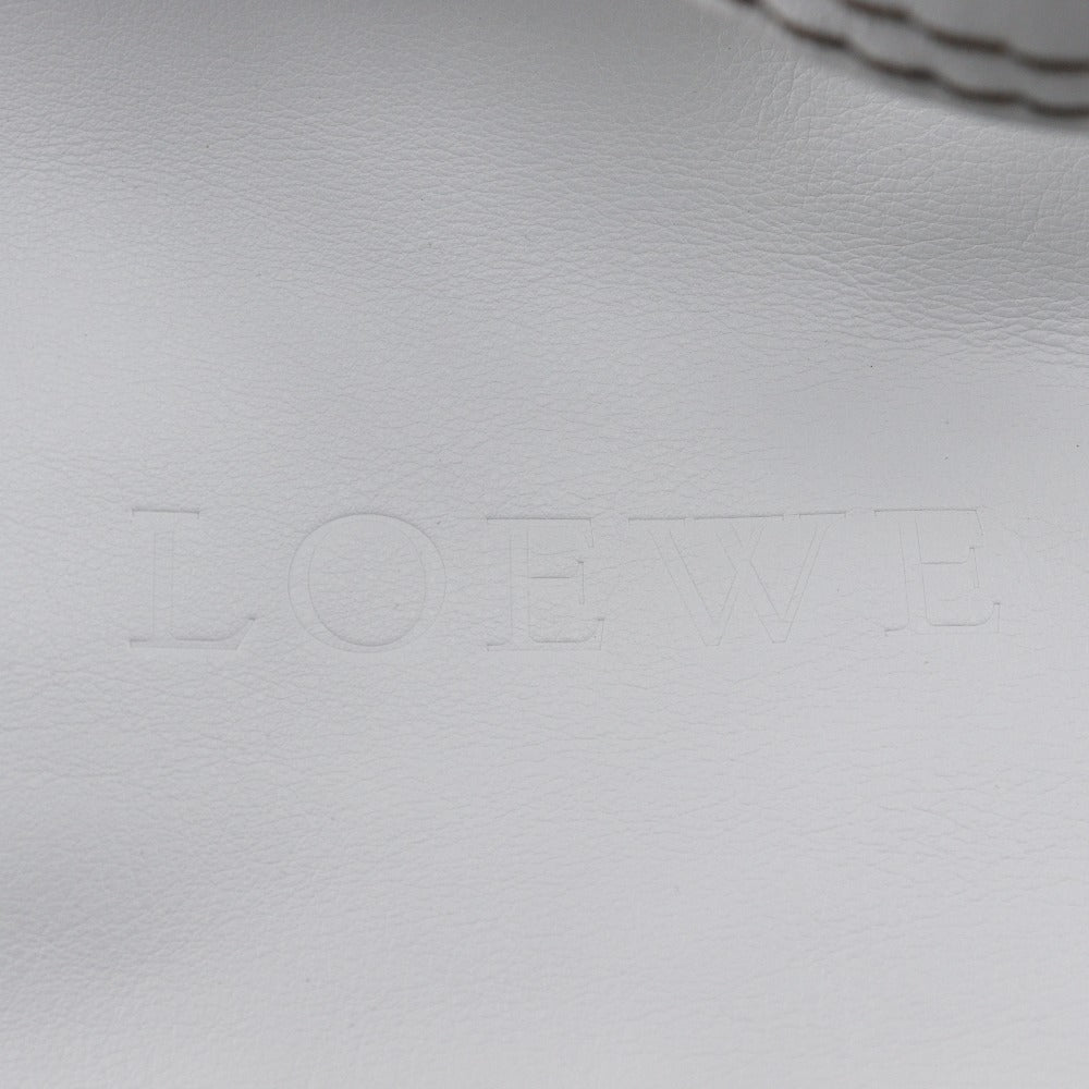 LOEWE Tote Bag leather White fiesta Women Used Authentic