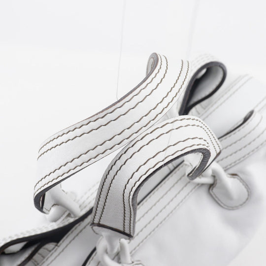 LOEWE Tote Bag leather White fiesta Women Used Authentic