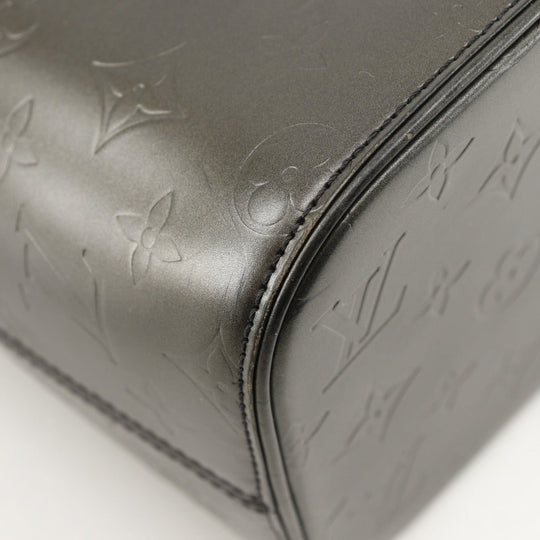 LOUIS VUITTON Tote Bag M55112 Monogram mat black Stockton Women Used Authentic