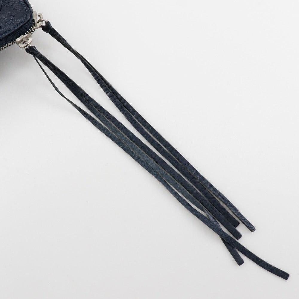BALENCIAGA Clutch bag 362967 leather Navy blue unisex(Unisex) Used Authentic