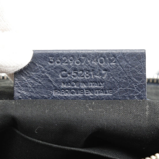 BALENCIAGA Clutch bag 362967 leather Navy blue unisex(Unisex) Used Authentic