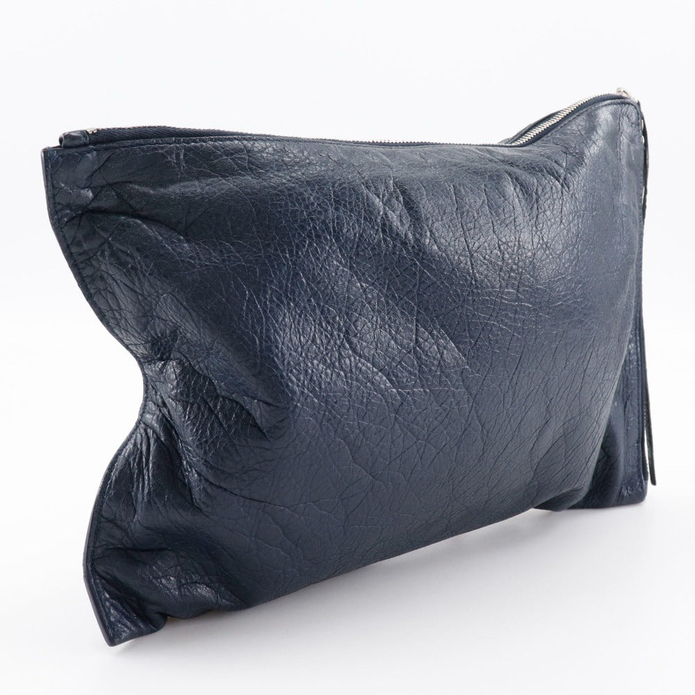 BALENCIAGA Clutch bag 362967 leather Navy blue unisex(Unisex) Used Authentic