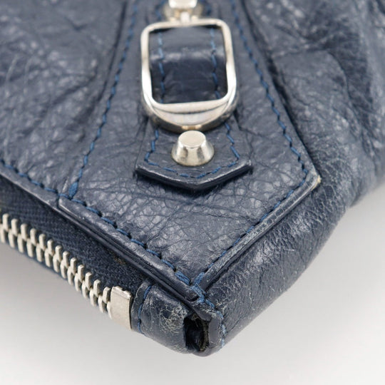 BALENCIAGA Clutch bag 362967 leather Navy blue unisex(Unisex) Used Authentic