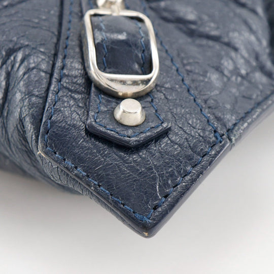 BALENCIAGA Clutch bag 362967 leather Navy blue unisex(Unisex) Used Authentic