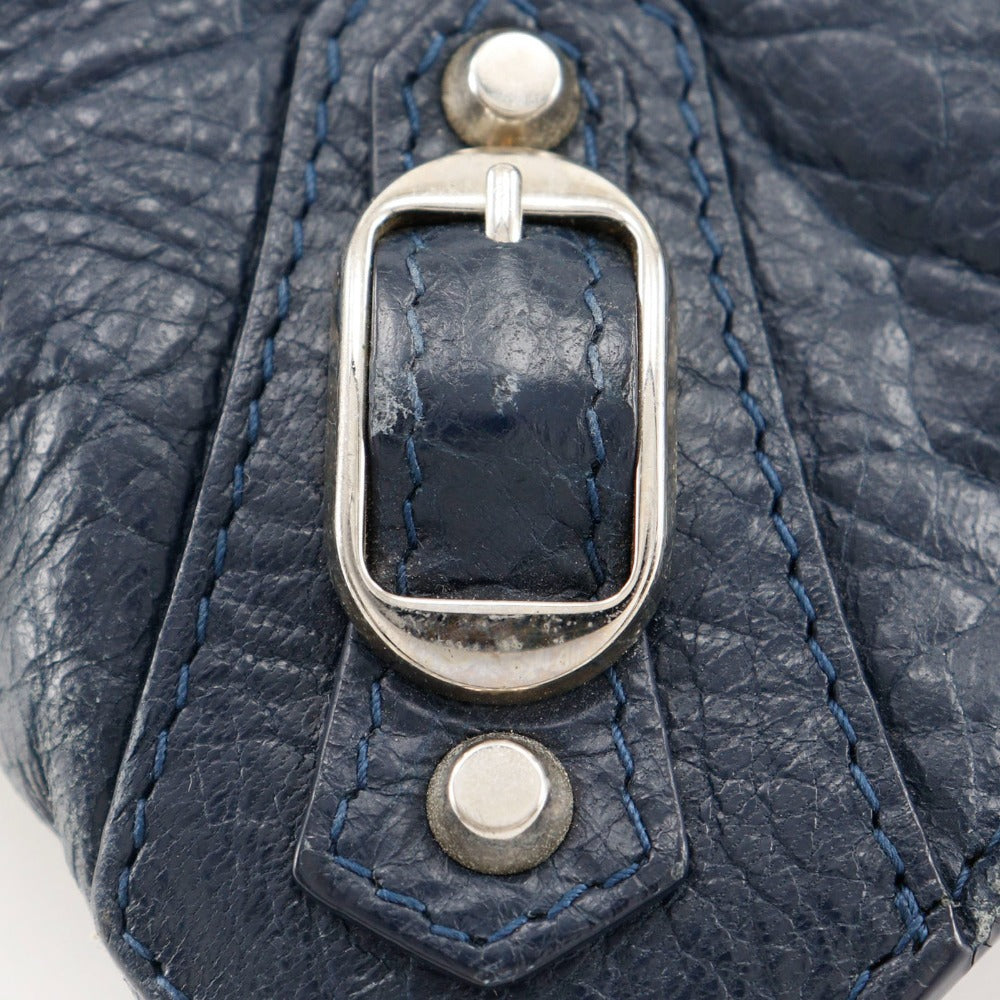 BALENCIAGA Clutch bag 362967 leather Navy blue unisex(Unisex) Used Authentic