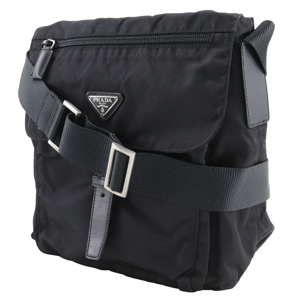 PRADA Shoulder Bag Nylon black unisex(Unisex) Used Authentic