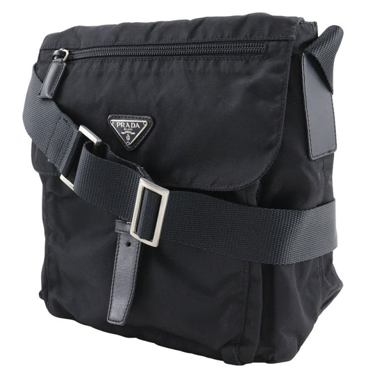 PRADA Shoulder Bag Nylon black unisex(Unisex) Used Authentic