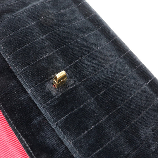 CHANEL Shoulder Bag Velor black Double chain Mademoiselle ChainShoulder Women Used Authentic