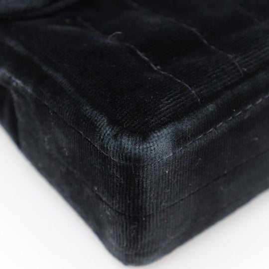 CHANEL Shoulder Bag Velor black Double chain Mademoiselle ChainShoulder Women Used Authentic