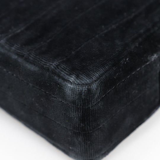 CHANEL Shoulder Bag Velor black Double chain Mademoiselle ChainShoulder Women Used Authentic