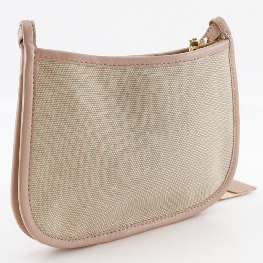 FENDI Shoulder Bag 8BT083 Canvas, Leather Beige / pink Pochette FF Women Used Authentic