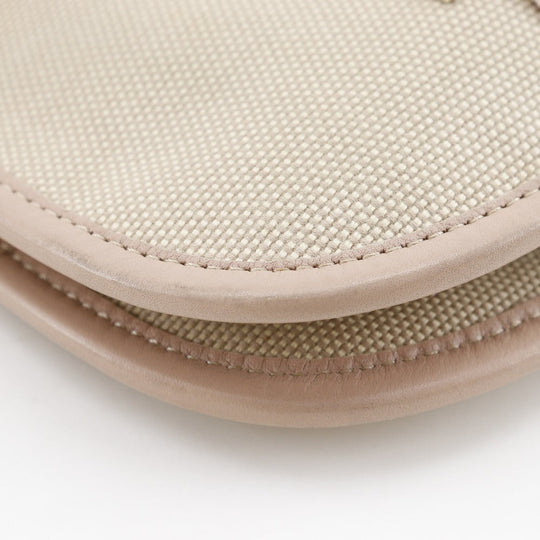 FENDI Shoulder Bag 8BT083 Canvas, Leather Beige / pink Pochette FF Women Used Authentic