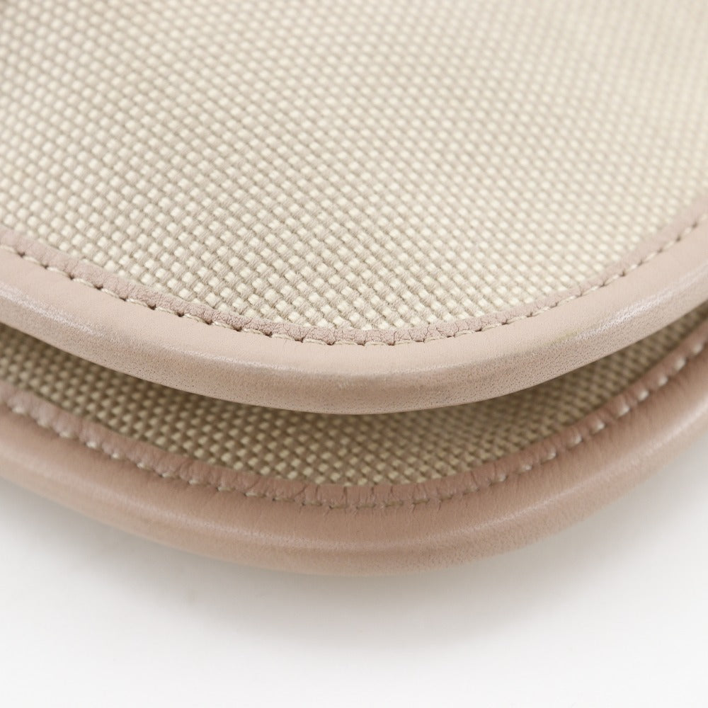 FENDI Shoulder Bag 8BT083 Canvas, Leather Beige / pink Pochette FF Women Used Authentic