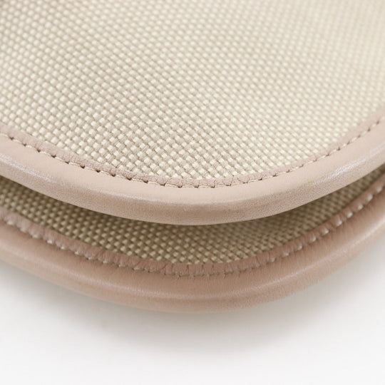 FENDI Shoulder Bag 8BT083 Canvas, Leather Beige / pink Pochette FF Women Used Authentic