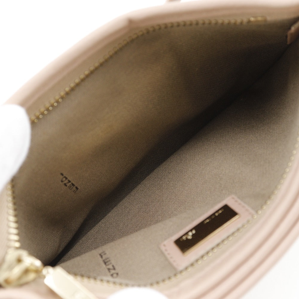 FENDI Shoulder Bag 8BT083 Canvas, Leather Beige / pink Pochette FF Women Used Authentic