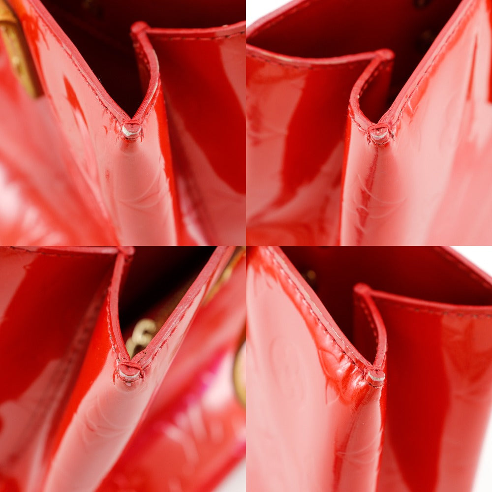 LOUIS VUITTON Handbag M91088 Monogram Vernis Red Lead PM Women Used Authentic
