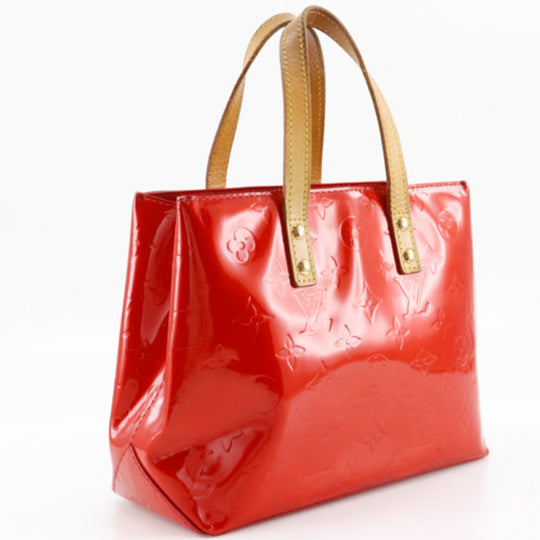 LOUIS VUITTON Handbag M91088 Monogram Vernis Red Lead PM Women Used Authentic