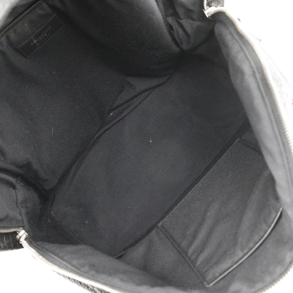SAINT LAURENT Backpack Embossed leather black Backpack city saint laurent mens Used Authentic