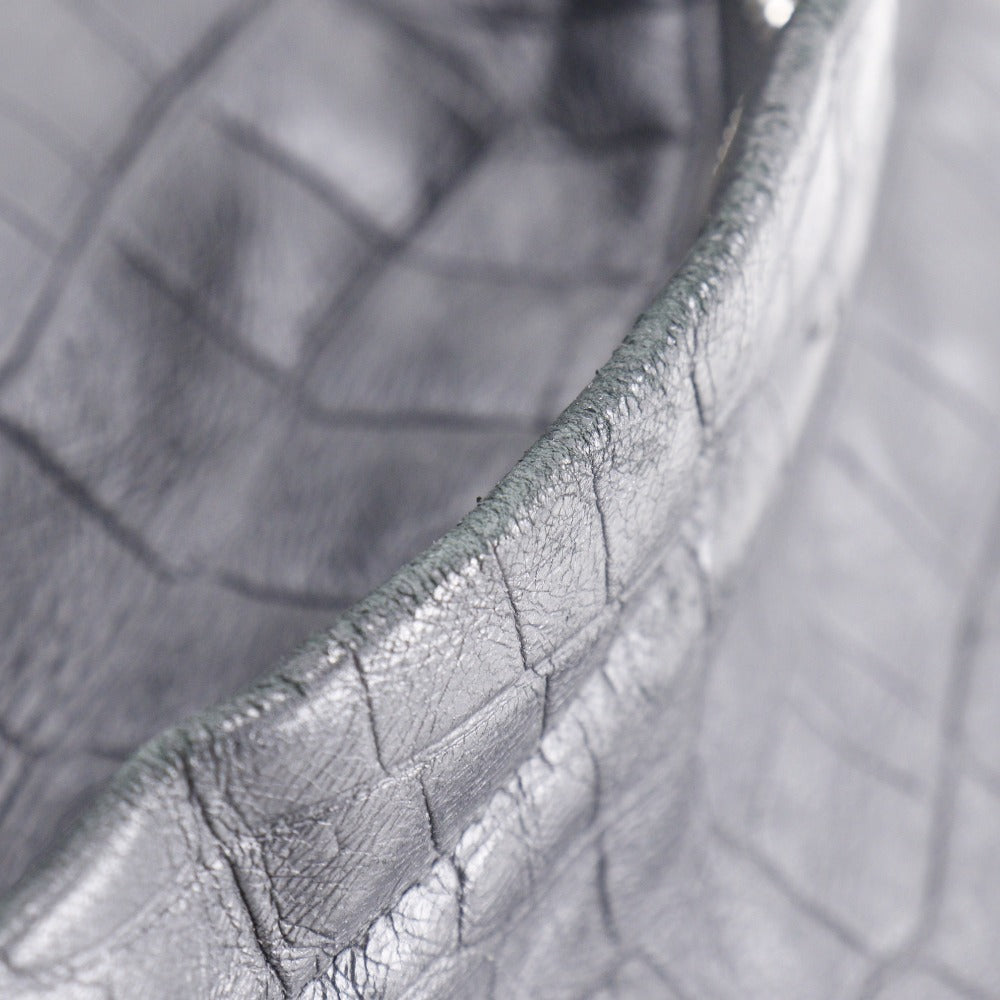 SAINT LAURENT Backpack Embossed leather black Backpack city saint laurent mens Used Authentic