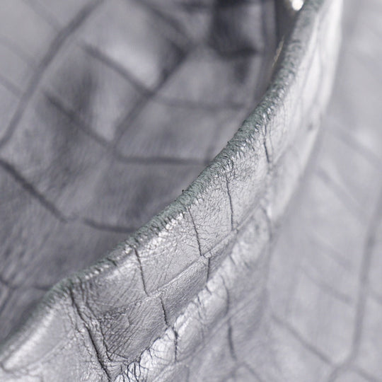 SAINT LAURENT Backpack Embossed leather black Backpack city saint laurent mens Used Authentic