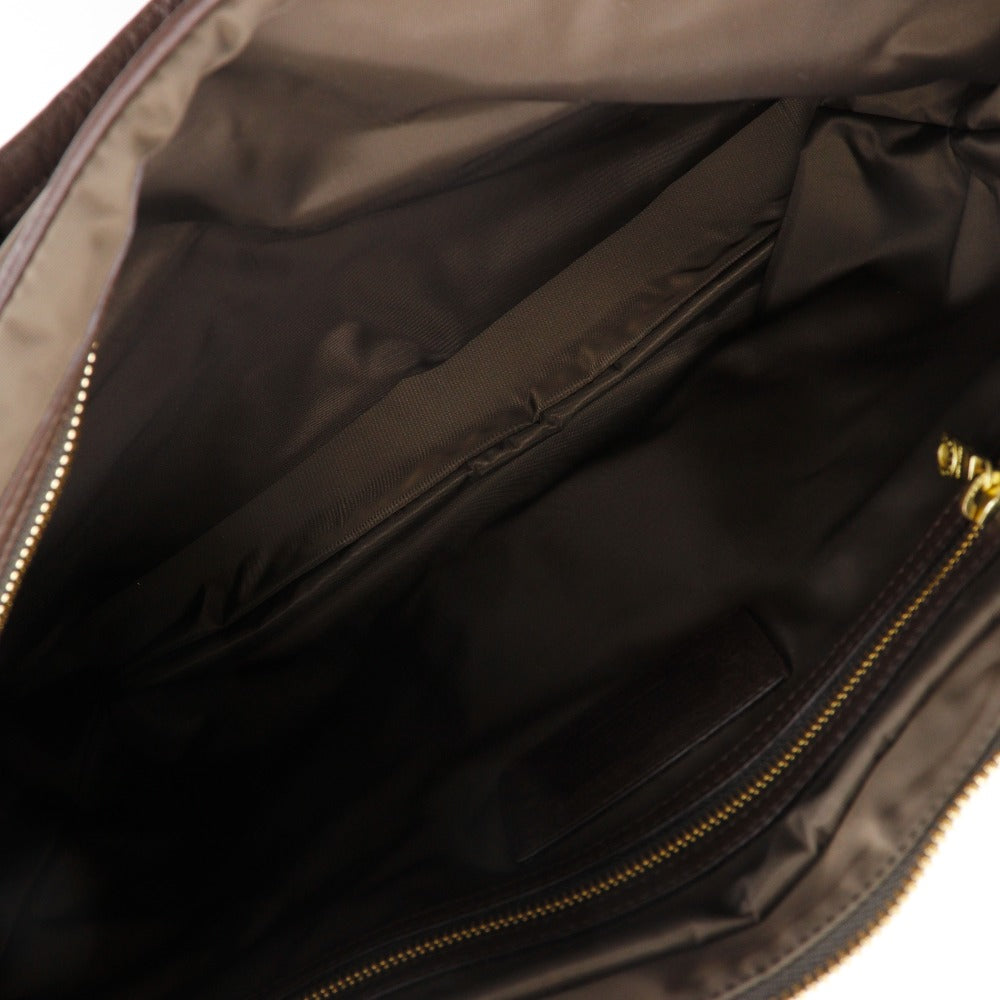 HUNTING WORLD Business bag Nylon, Leather Brown Briefcase 2WAYShoulder mens Used Authentic