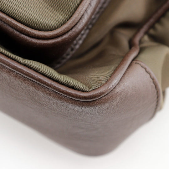 HUNTING WORLD Business bag Nylon, Leather Brown Briefcase 2WAYShoulder mens Used Authentic