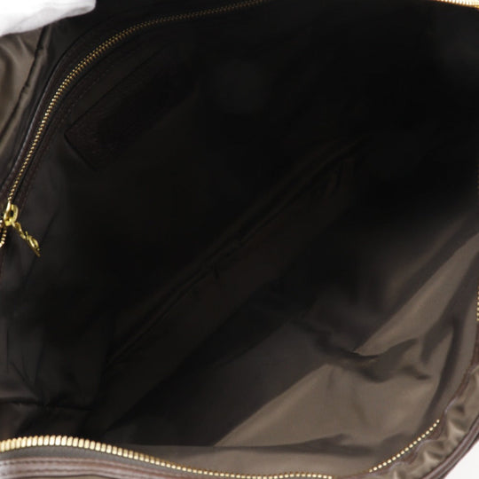 HUNTING WORLD Business bag Nylon, Leather Brown Briefcase 2WAYShoulder mens Used Authentic