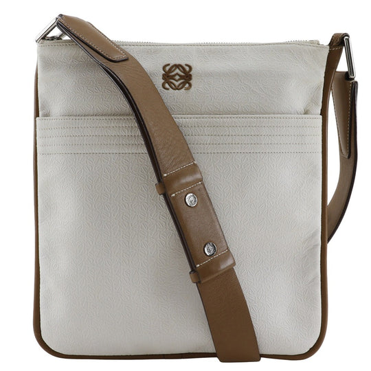 LOEWE Shoulder Bag PVC, Leather white anagram Women(Unisex) Used Authentic