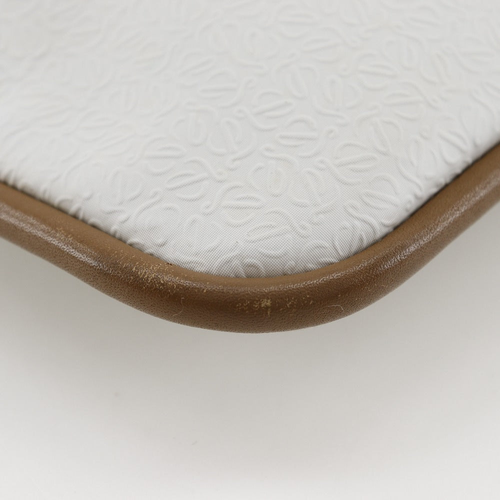 LOEWE Shoulder Bag PVC, Leather white anagram Women(Unisex) Used Authentic