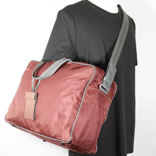 PRADA SPORTS Boston Duffel bag Nylon Brown 2WAYShoulder unisex(Unisex) Used Authentic