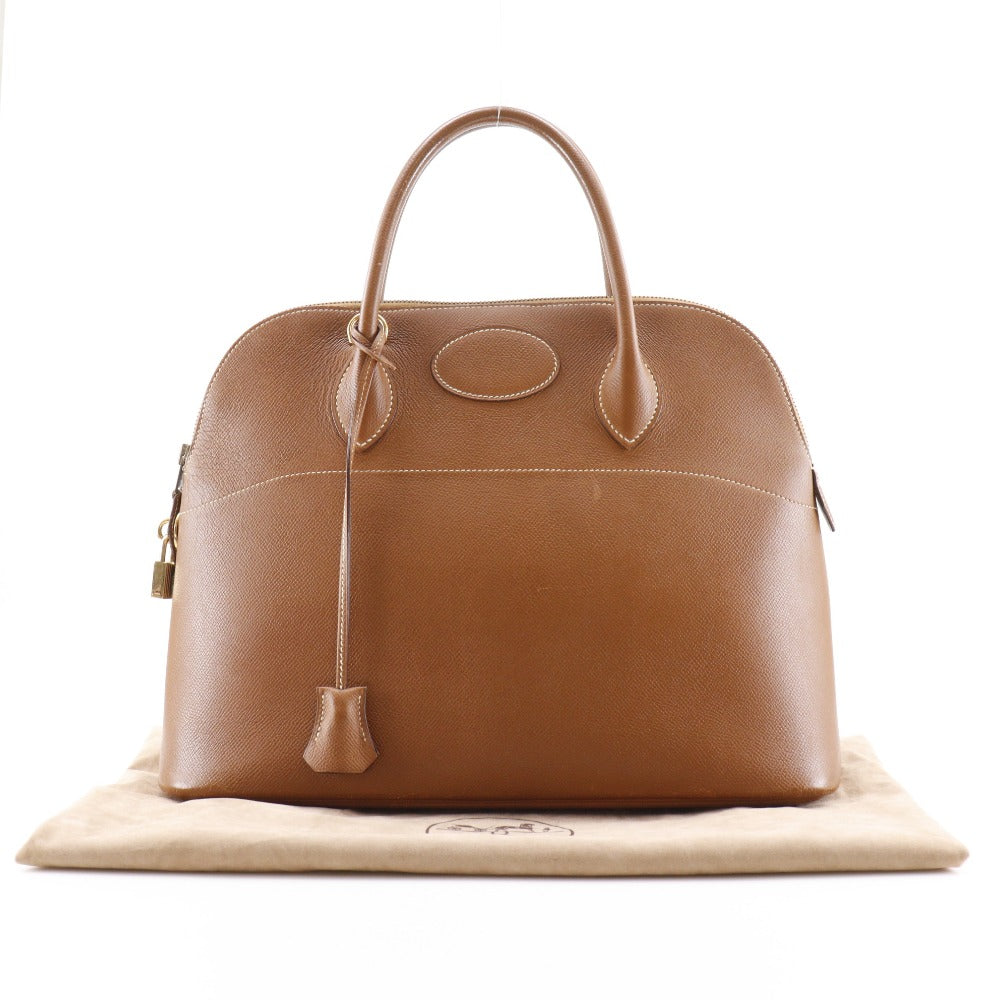 HERMES Handbag Epsom Brown Bored 35