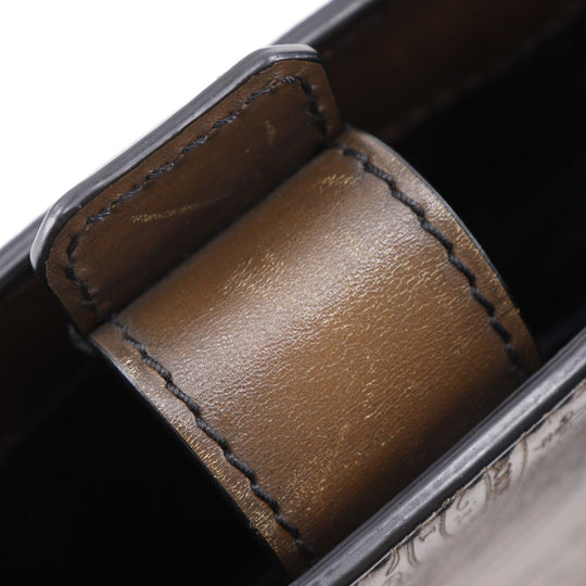 Berluti Handbag leather Brown 2WAYShoulder Scrit Calligraphy Tujour Gulliver mens Used Authentic