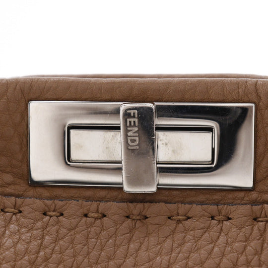 FENDI Handbag 8BN226 leather Brown 2WAYShoulder Celeria Peek-a-boo regular Women Used Authentic