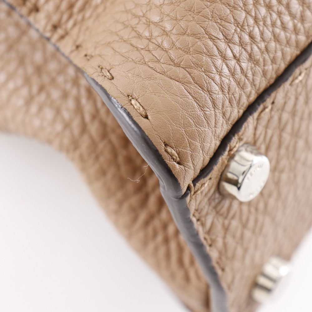 FENDI Handbag 8BN226 leather Brown 2WAYShoulder Celeria Peek-a-boo regular Women Used Authentic