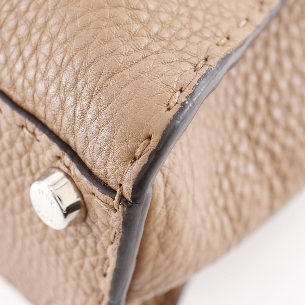 FENDI Handbag 8BN226 leather Brown 2WAYShoulder Celeria Peek-a-boo regular Women Used Authentic