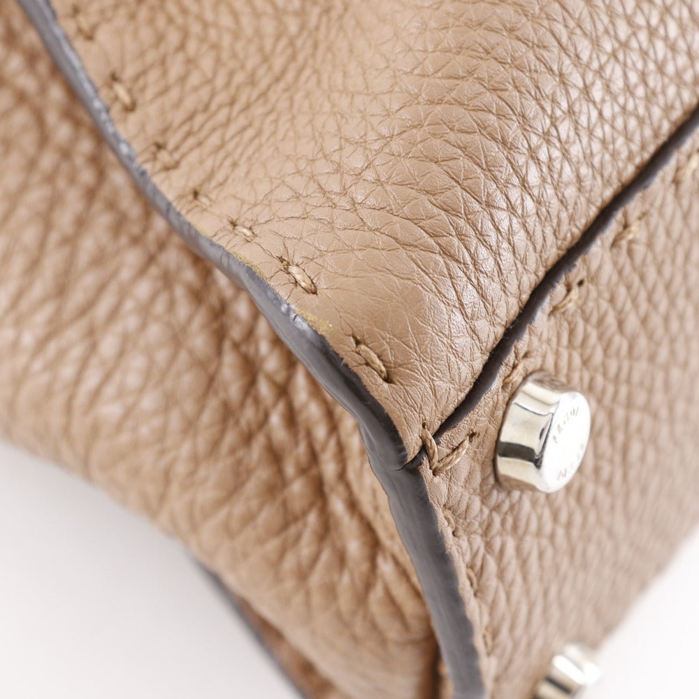 FENDI Handbag 8BN226 leather Brown 2WAYShoulder Celeria Peek-a-boo regular Women Used Authentic