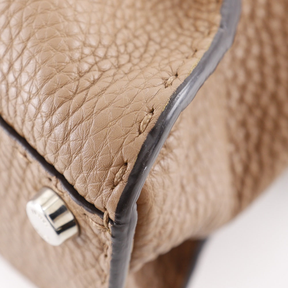 FENDI Handbag 8BN226 leather Brown 2WAYShoulder Celeria Peek-a-boo regular Women Used Authentic