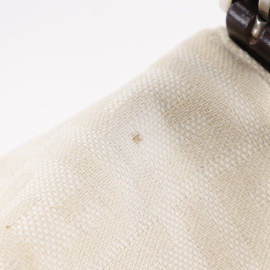 FENDI Shoulder Bag canvas Beige / brown Zucca Mamma Bucket