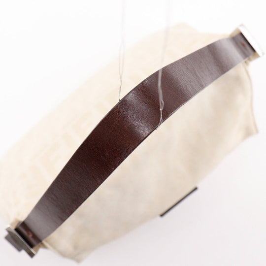 FENDI Shoulder Bag canvas Beige / brown Zucca Mamma Bucket