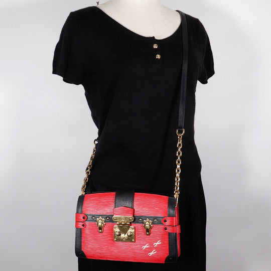 LOUIS VUITTON Shoulder Bag M51697 Epi Leather Red 2-way clutch Trunk clutch Women Used Authentic