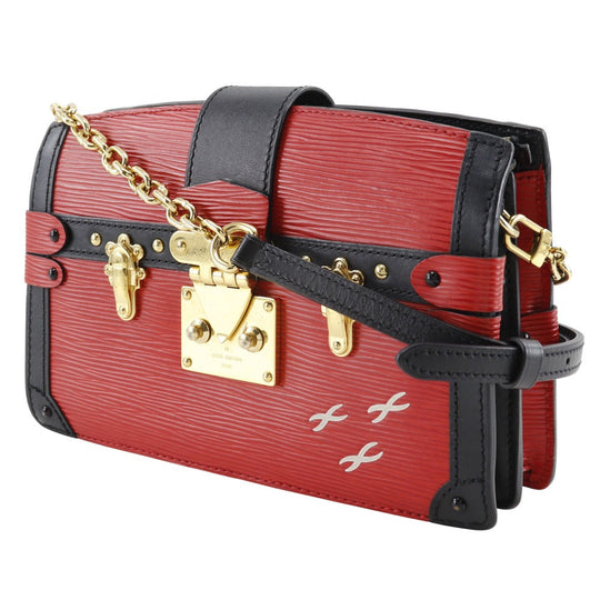 LOUIS VUITTON Shoulder Bag M51697 Epi Leather Red 2-way clutch Trunk clutch Women Used Authentic