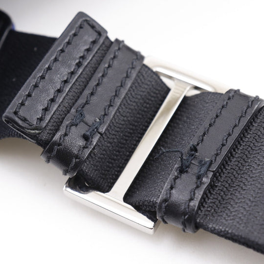 BALENCIAGA Sling bag 433625 Canvas, Leather Blue / black Waist pouch unisex(Unisex) Used Authentic