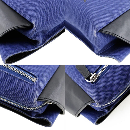 BALENCIAGA Sling bag 433625 Canvas, Leather Blue / black Waist pouch unisex(Unisex) Used Authentic
