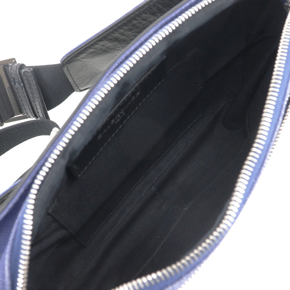 BALENCIAGA Sling bag 433625 Canvas, Leather Blue / black Waist pouch unisex(Unisex) Used Authentic