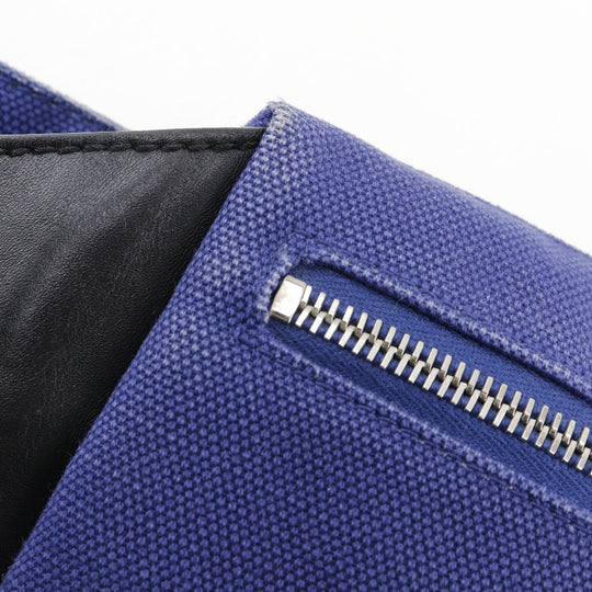 BALENCIAGA Sling bag 433625 Canvas, Leather Blue / black Waist pouch unisex(Unisex) Used Authentic