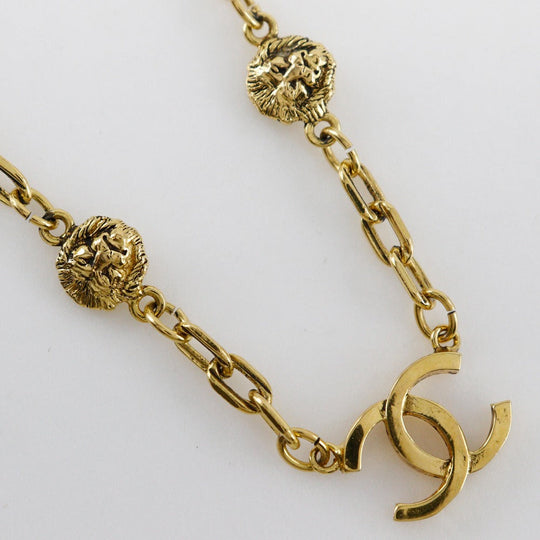 CHANEL belt Plated Gold gold vintage COCO Mark & Lion Chain belt Women Used Authentic