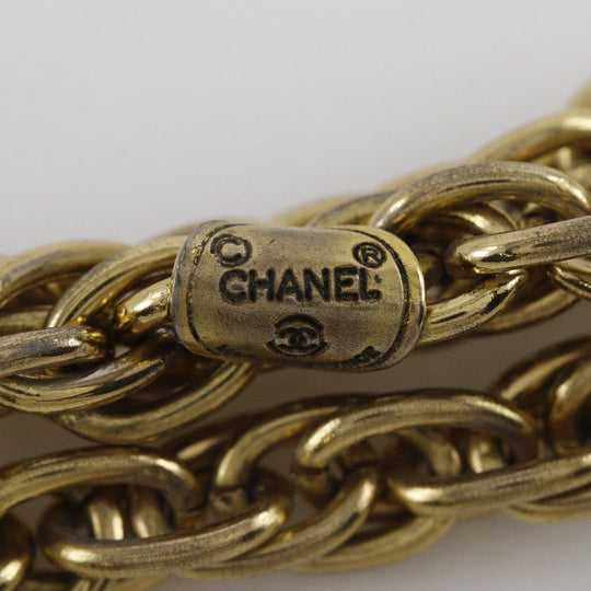 CHANEL bracelet Plated Gold gold vintage COCO Mark 3 in a row